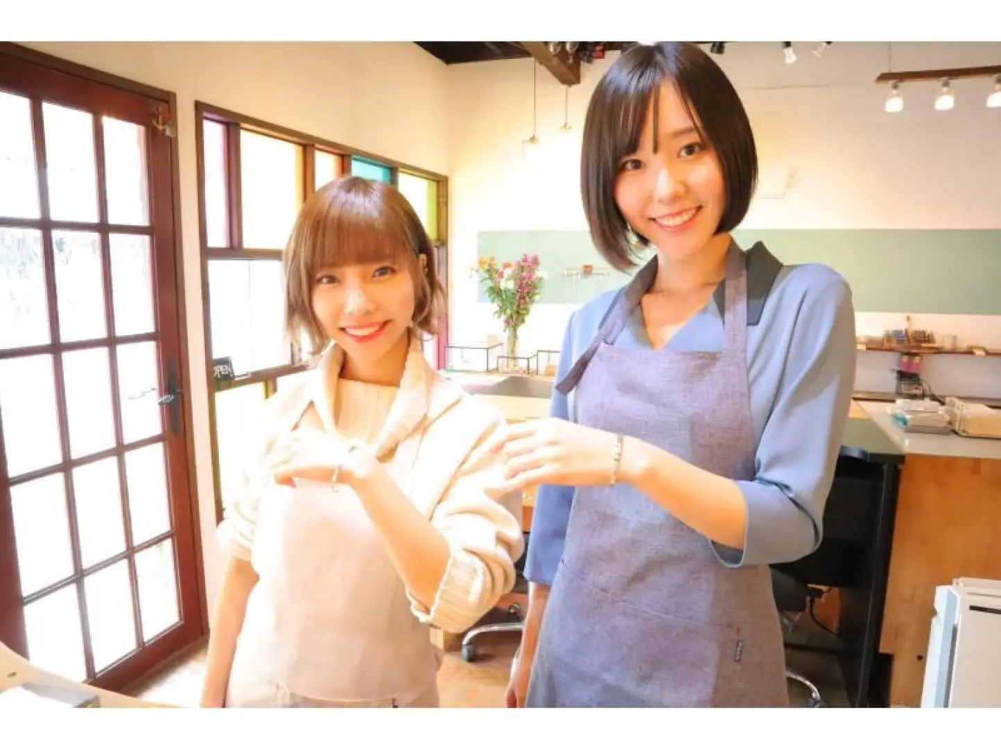 完成。作ったバングルは当日持ち帰り！
石留めのオプションがあっても当日持ち帰り可能