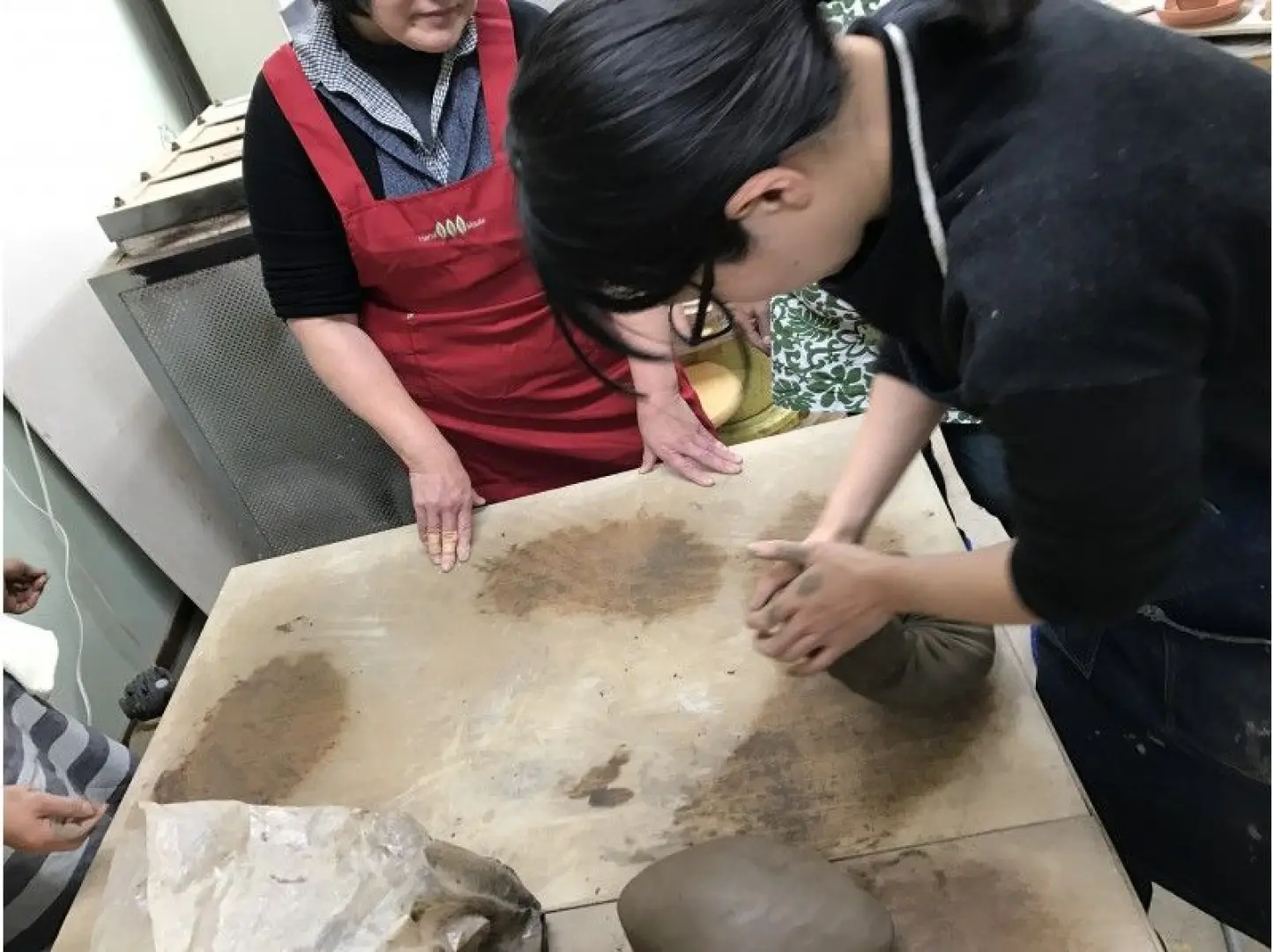Soil kneading process.