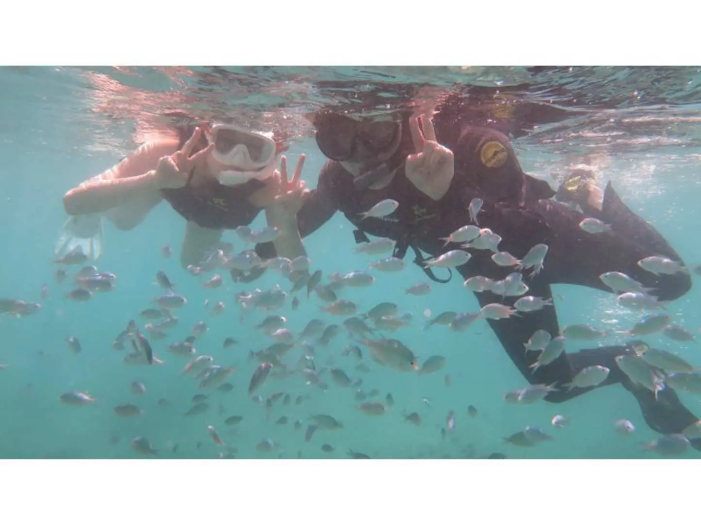 Experience #5. Okinawa's sea is a fish paradise! An amazing experience surrounded by colorful fish up close.