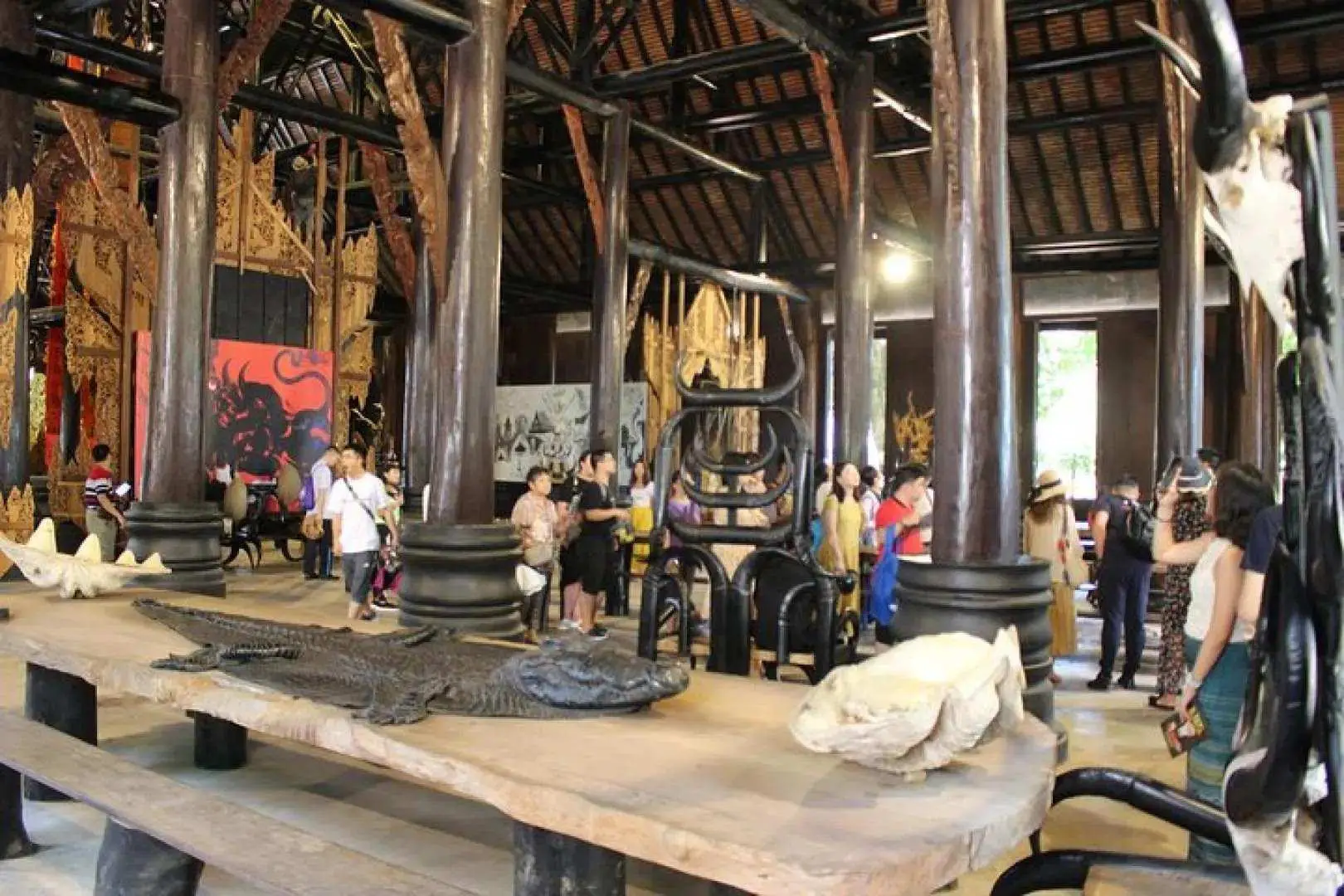 Witness the unique architecture and displays at the Black House (Baan Dam Museum) for 50min.