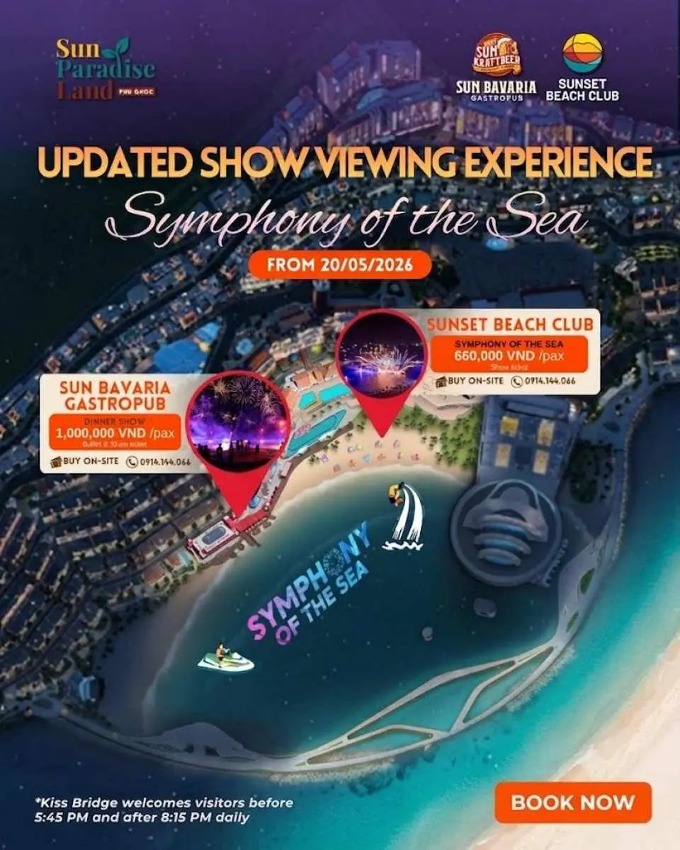 Operational Update for the Symphony of the Sea Show and Kiss Bridge from May 20, 2026