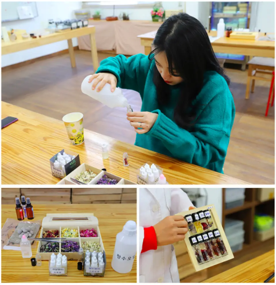 천연 꽃으로 롤향수 만들기
