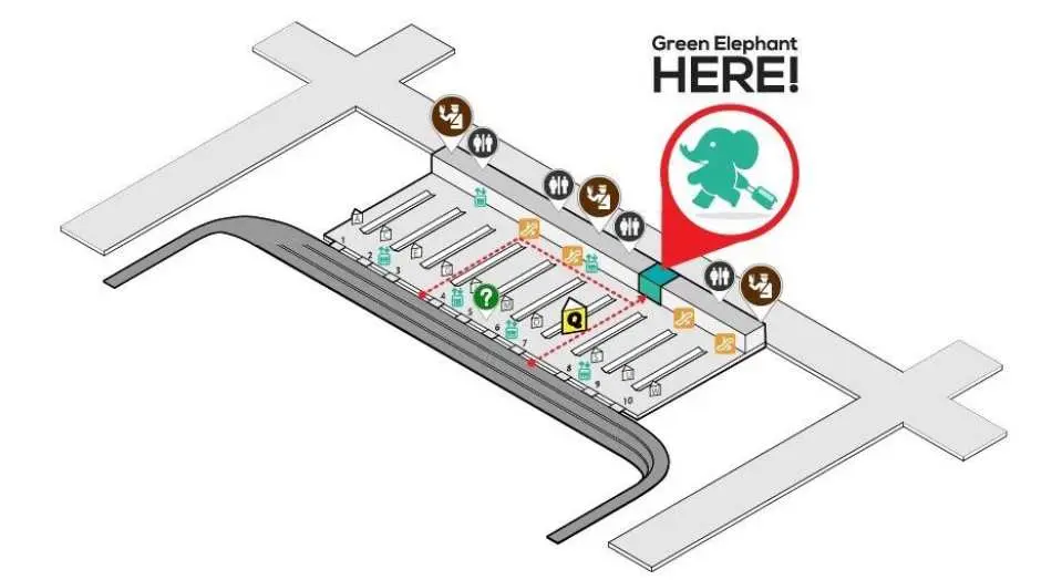 蘇凡納布機場（BKK）櫃檯位置圖