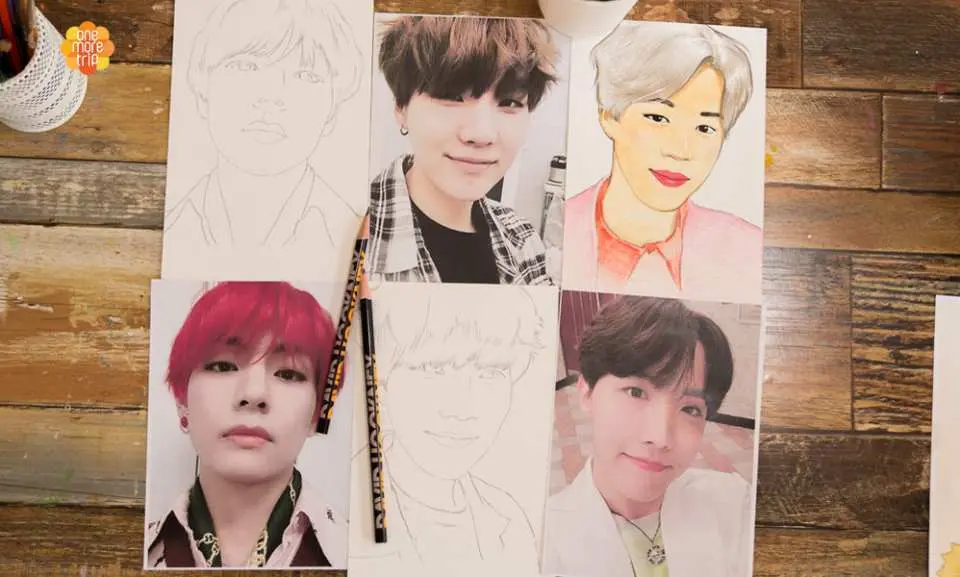 You can draw with a variety of materials and designs, from landscape paintings of Seoul landmarks, pop art portraits of singers BTS or friends, to free-themed paintings.