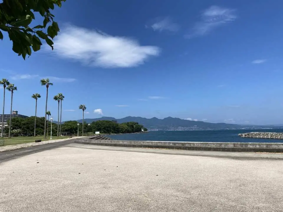 コース後半は別府湾海岸線の景色を楽しめます。