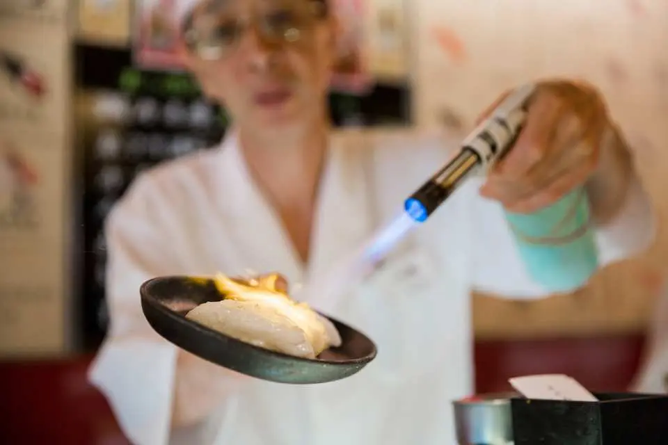 Savor the unique taste of grilled sushi, a mouthwatering twist on the traditional delicacy