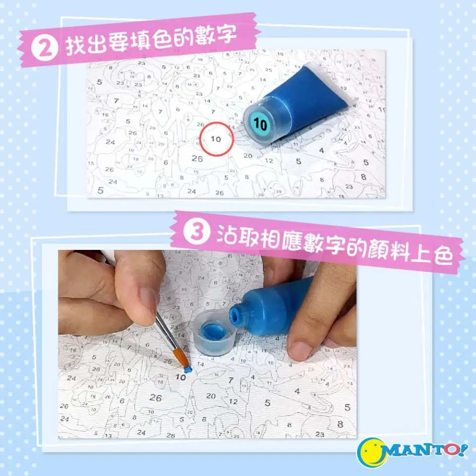 數字油畫說明步驟二