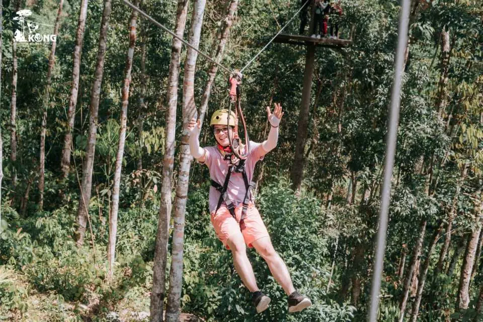 “You dare to fly!” - Zipline Canopy Tour program helps you discover and feel part of the unspoiled natural beauty, enjoy the fresh air from above at Kong Forest, Hon Ba mountain –” Da Lat in the heart of Khanh Hoa".