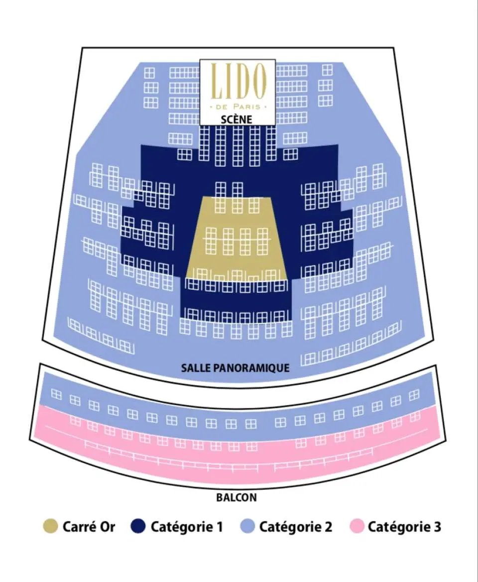 seat map of lido de paris