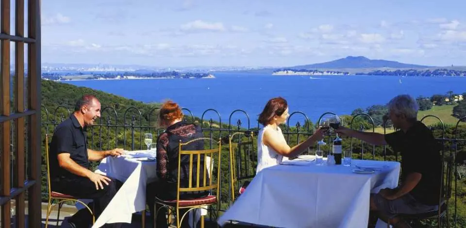 Enjoy the views of Hauraki Gulf on the Waiheke Island Wine & Dine Lunch Tour