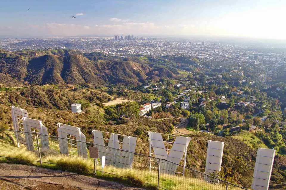 從李山俯瞰洛杉磯的城市景觀