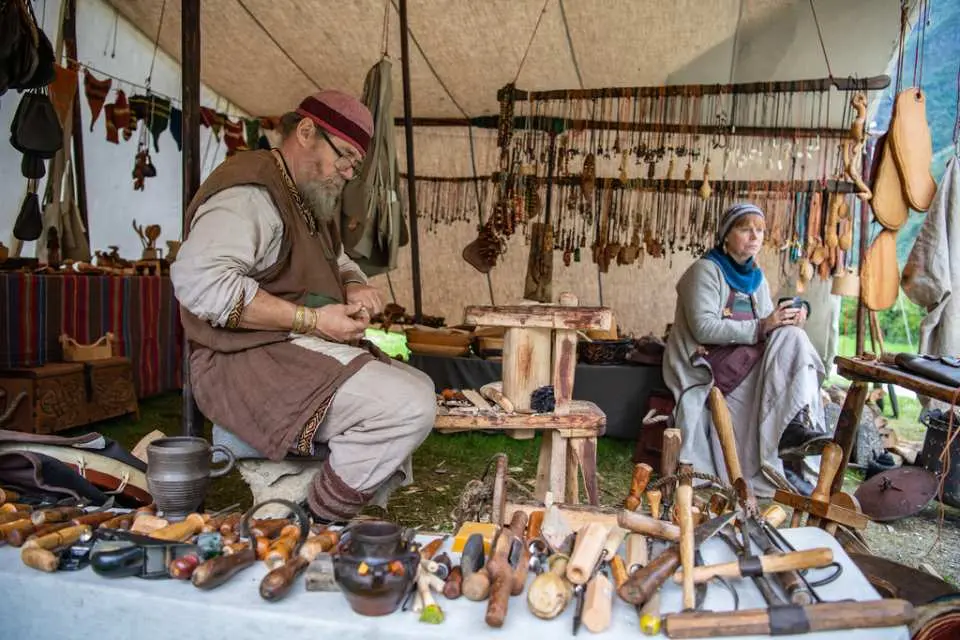 Admire and experience Viking village craftsmanship
