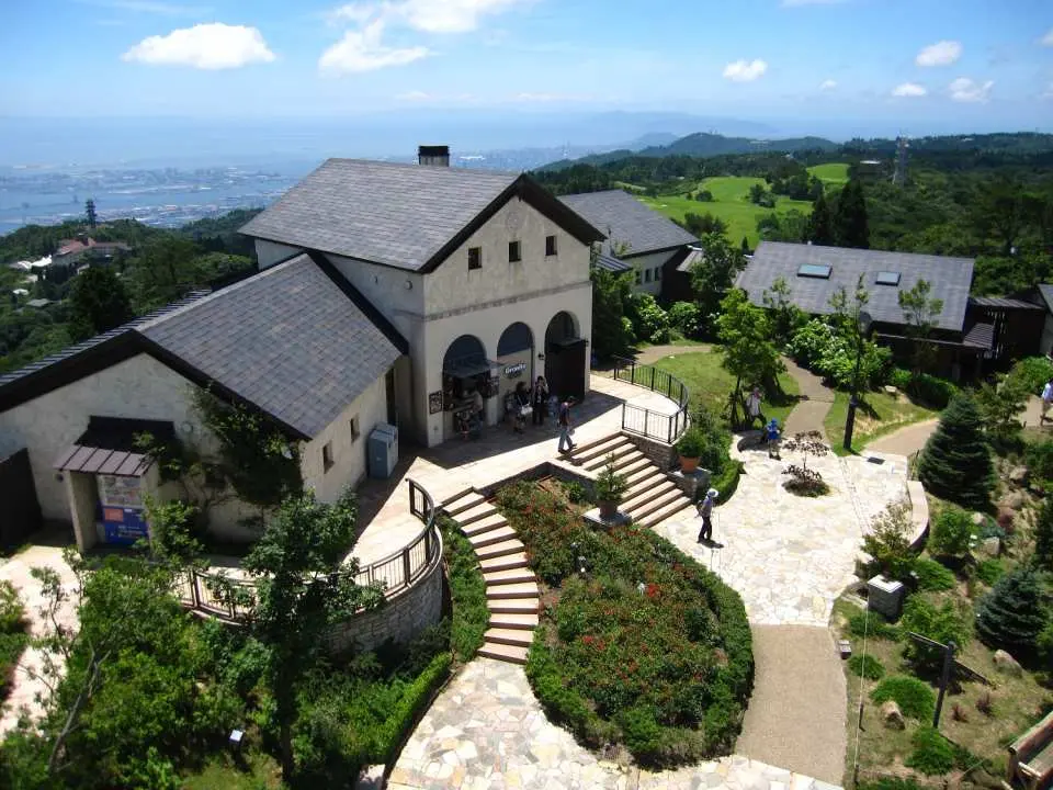Explore the restaurants and shops in Rokko Garden Terrace outside the observatory.
