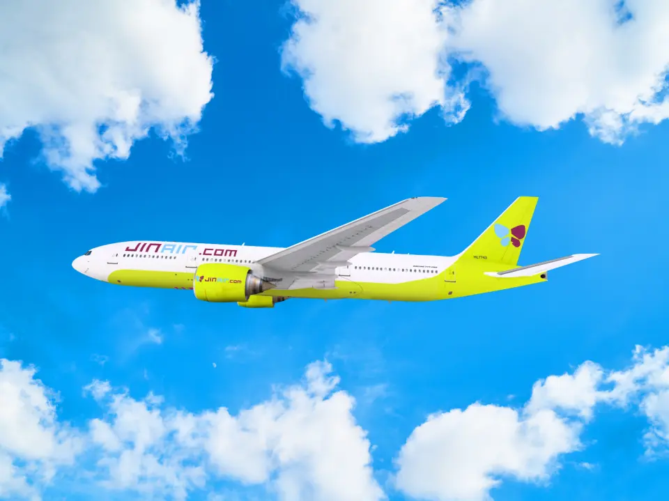．搭乘真航空前往韓國