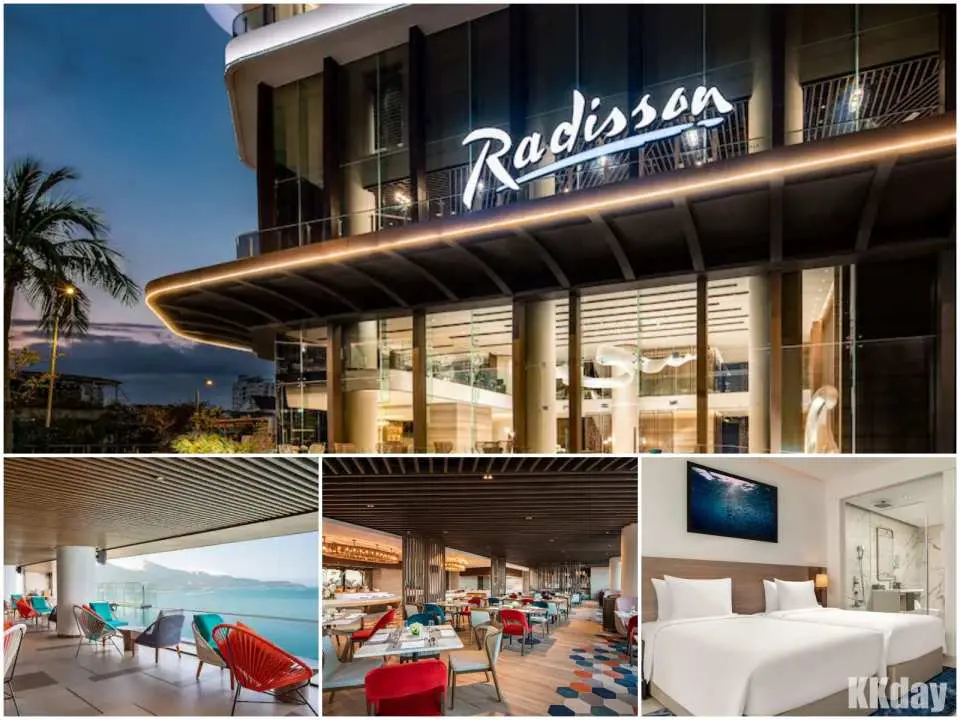 Radisson Hotel Danang酒店位於峴港，距離美溪海灘（My Khe Beach）200米，提供帶餐廳、健身中心和酒吧的住宿。這家五星級酒店提供共用休息室、禮賓服務和免費無線網絡連接。住宿為客人提供24小時前台、客房服務和外幣兌換服務。客房配有空調、辦公桌、水壺、迷你吧、保險箱、電視和帶淋浴的私人浴室。