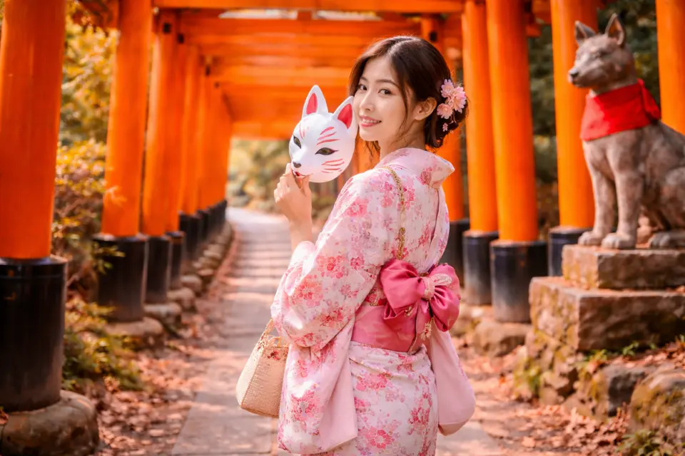 Fushimi Inari Taisha is more than just a religious site; its architecture blends perfectly with nature, and visitors can enjoy the beautiful scenery while worshipping along the mountain trails.
