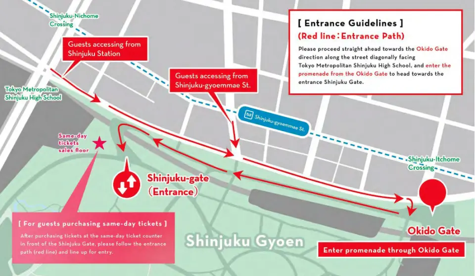 Regarding the entrance and route changes after April 1st