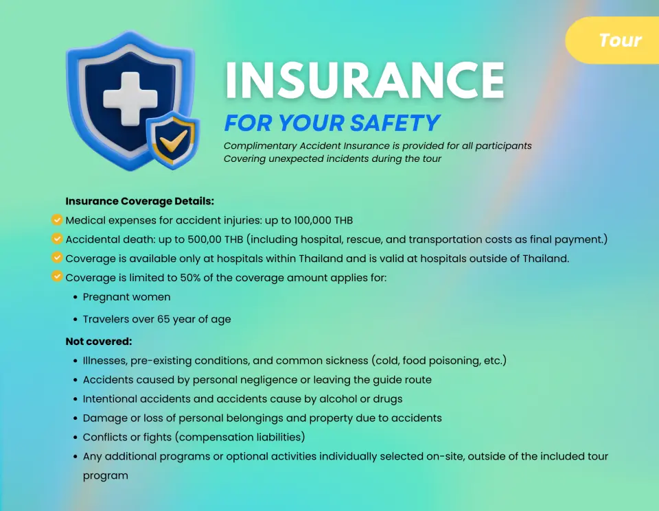 With insurance service included, you can be worry-free about your own safety