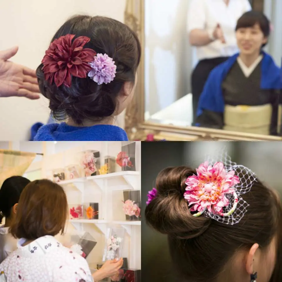 Comes with a nice hair set + hair ornament. Our dedicated staff will consult with you and suggest the perfect hairstyle for you.