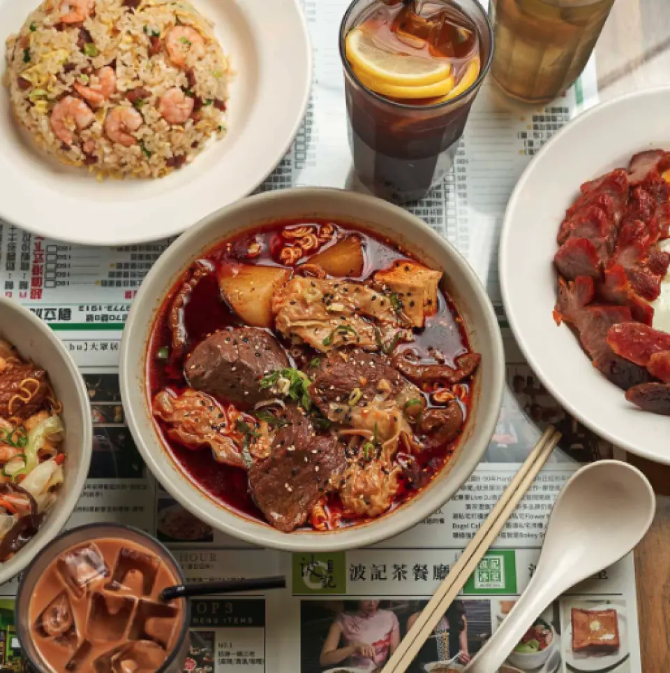 Po Kee Tea Restaurant menu must-order: Hong Kong-style curry rice, stir-fried carrot cake with XO sauce, beef ball soup, dry fried beef river, ice-fired pineapple oil