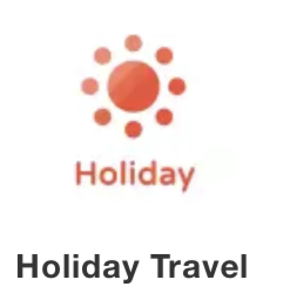 請聚集在舉著“假日旅行”牌子的導遊周圍。