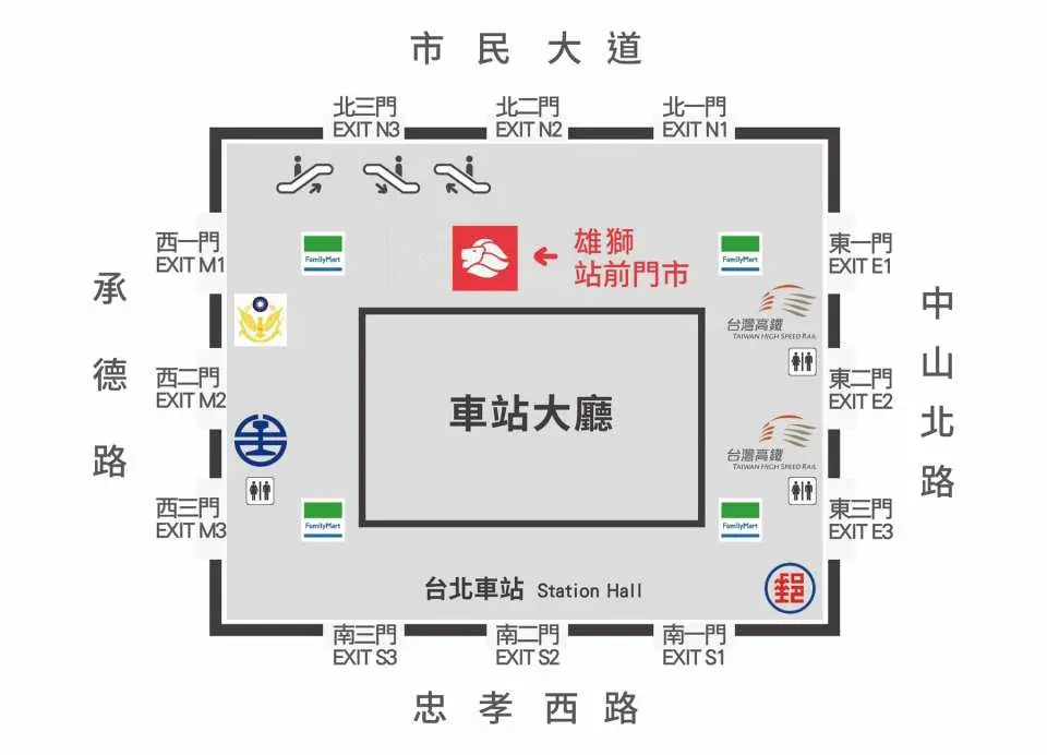 集合地點：台北車站北二門旁雄獅站前門市