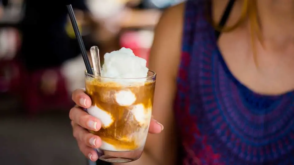 Experience the creaminess of Coconut Coffee (Ca Phe Cot Dua), a fusion of coffee and coconut milk