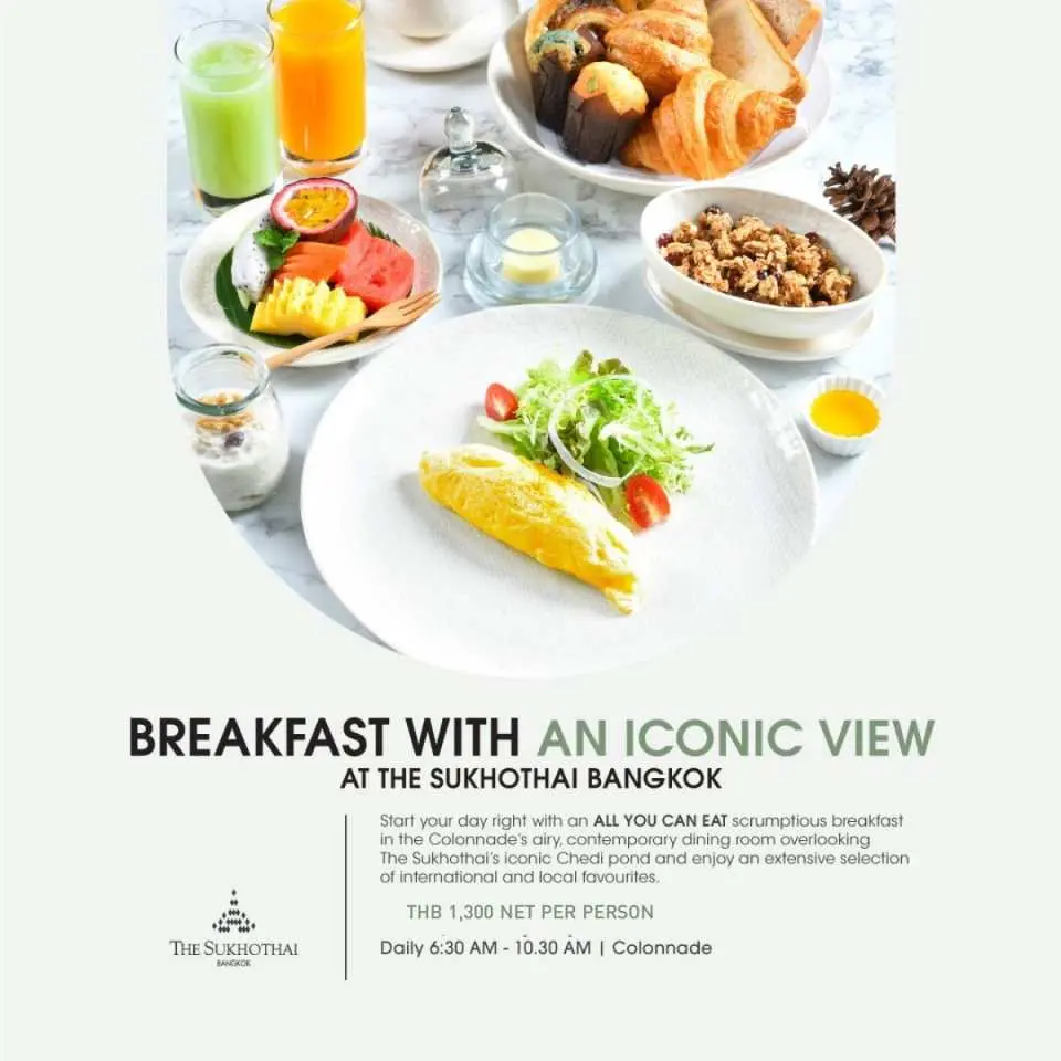 Delight in a breakfast experience with an iconic view at Colonnade in The Sukhothai Bangkok