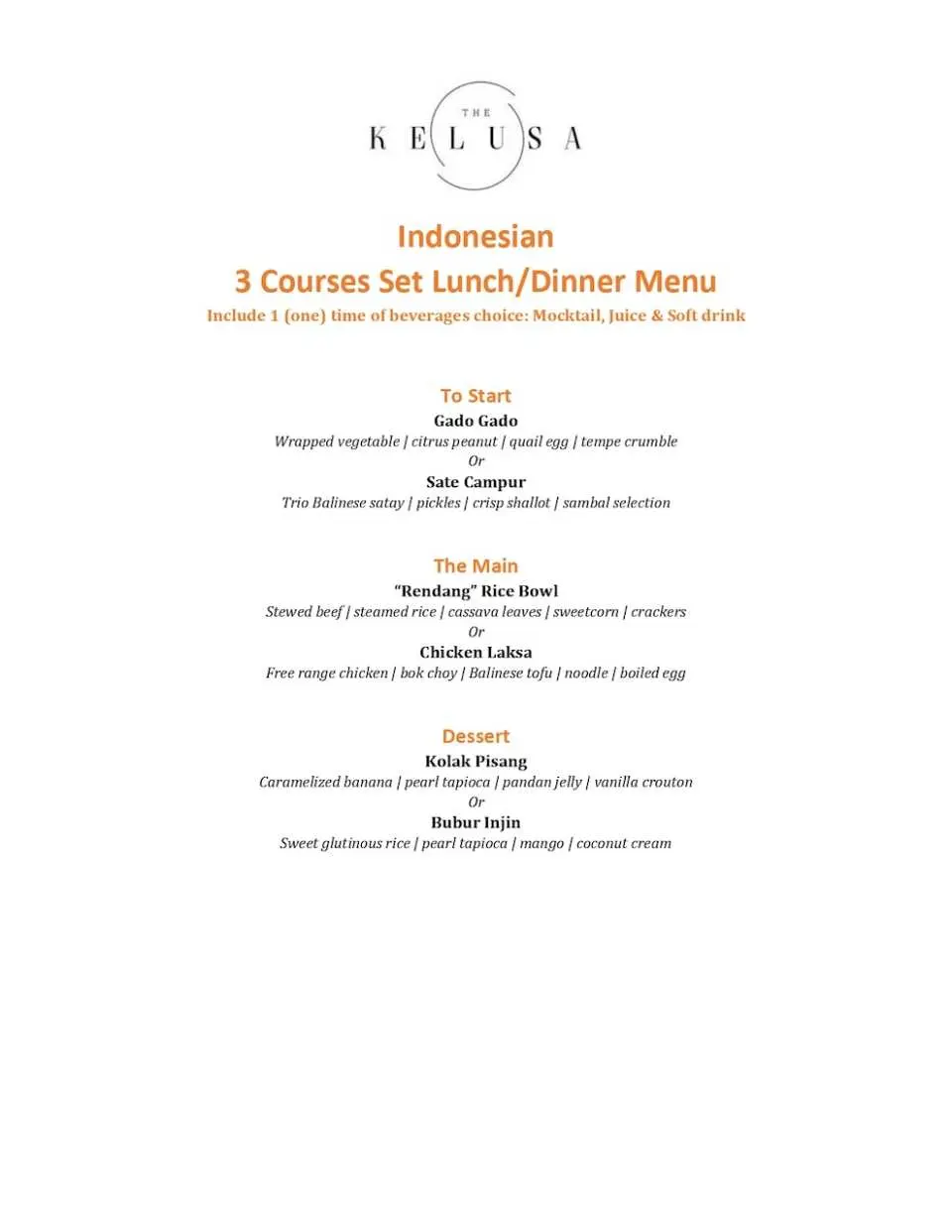 Delight your taste buds with the 3-Course Lunch Set featuring exquisite Western flavors