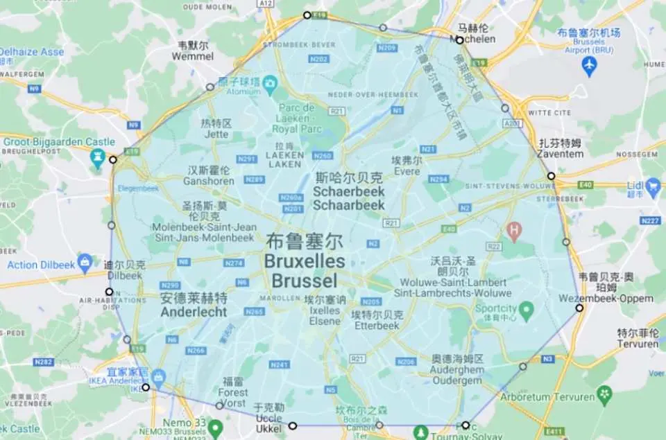 Brussels city limits