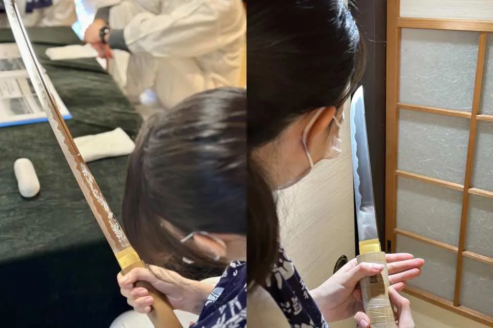 Marvel at Master Mikami's exquisite collection of swords, each a testament to the artistry and craftsmanship of a true swordsmith.