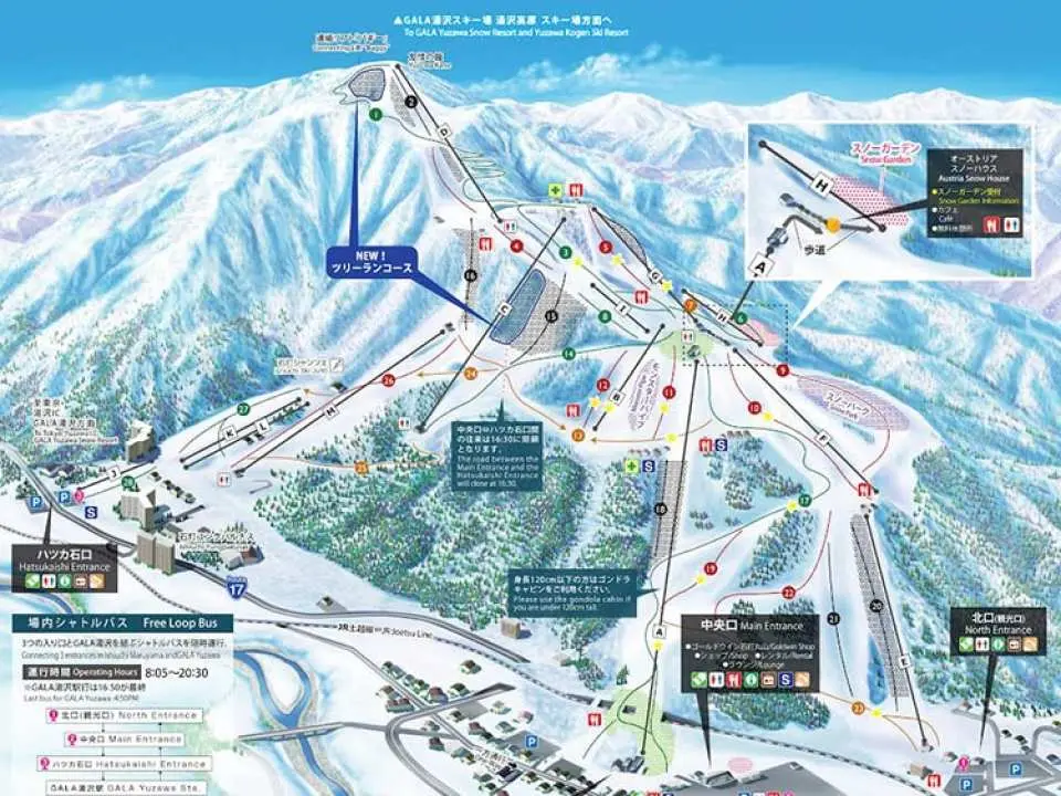 有各種課程，因此您可以根據自己的水平滑雪。