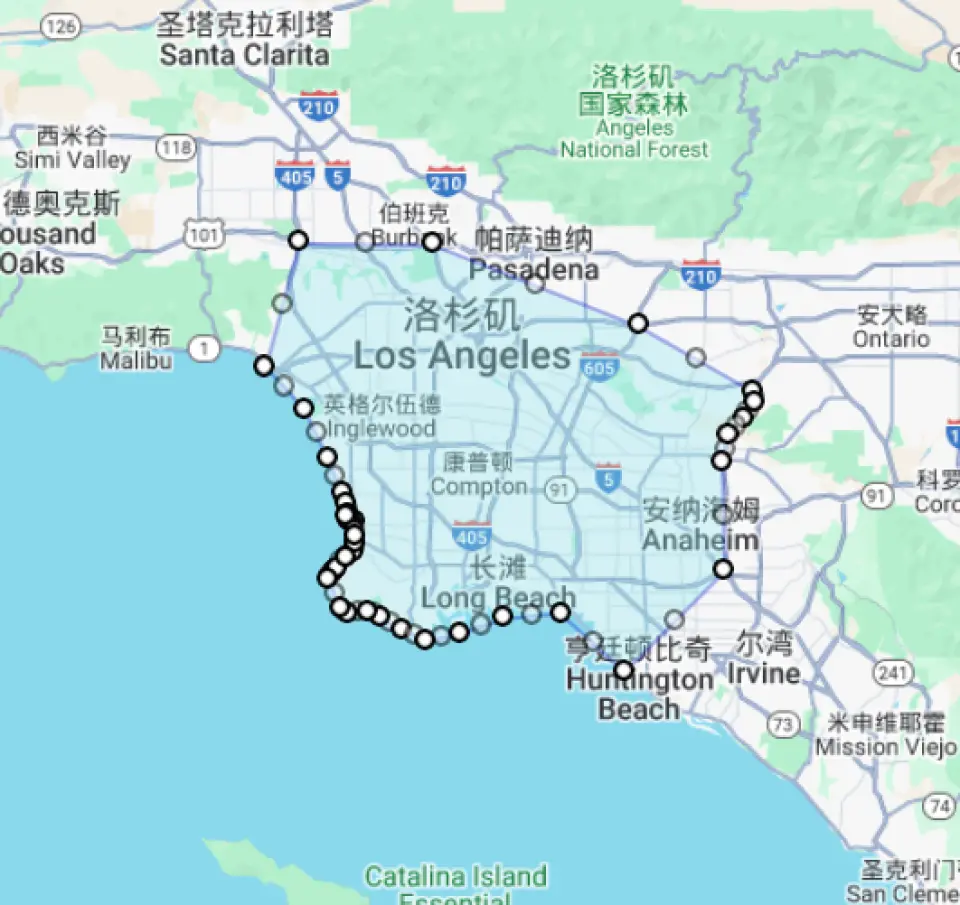 洛杉磯市區範圍