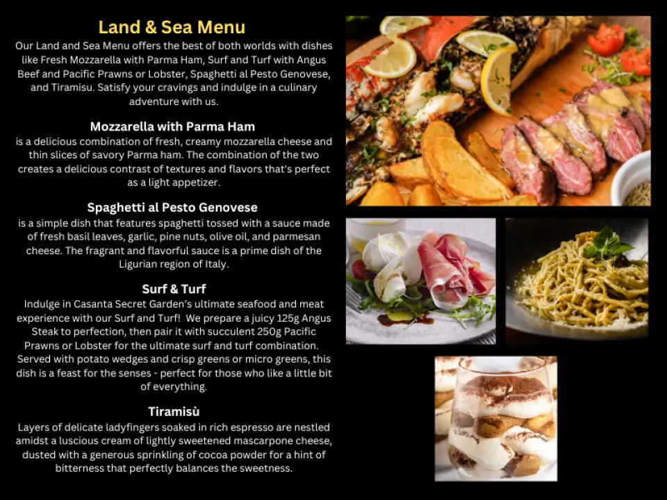 Land & Sea Menu