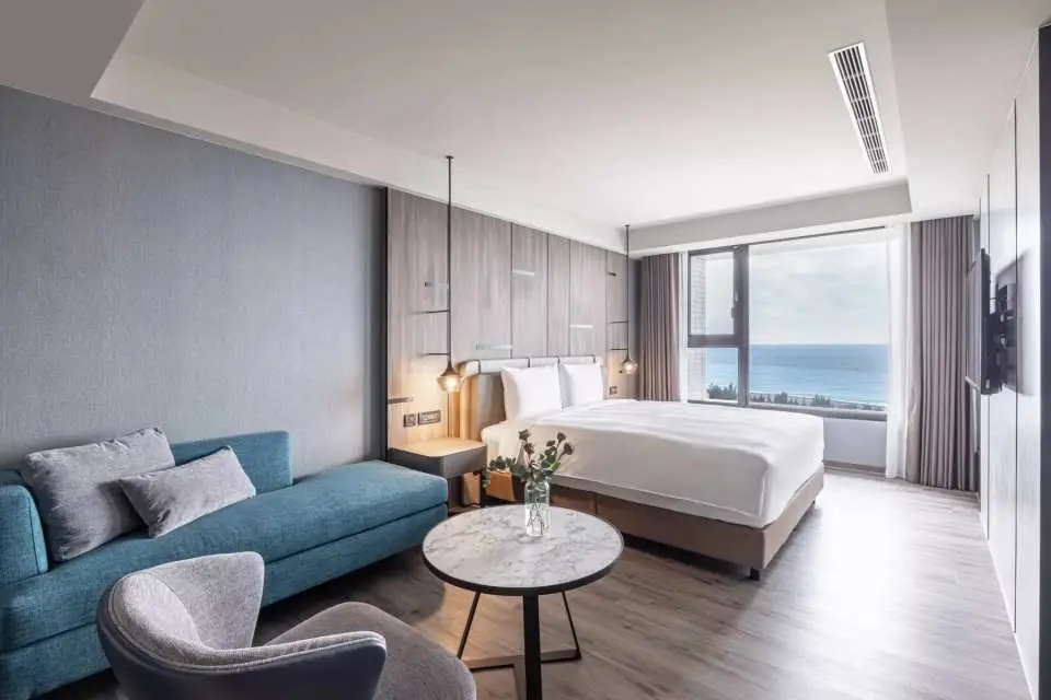[Qinhai Pavilion] Executive deluxe sea view king bed