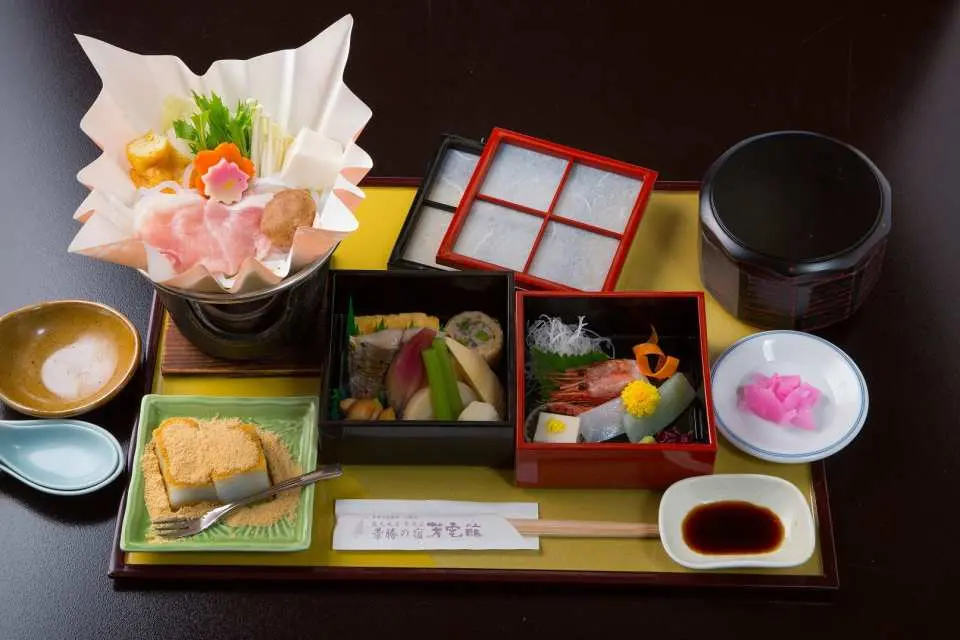 吉野葛鍋付きの昼食
