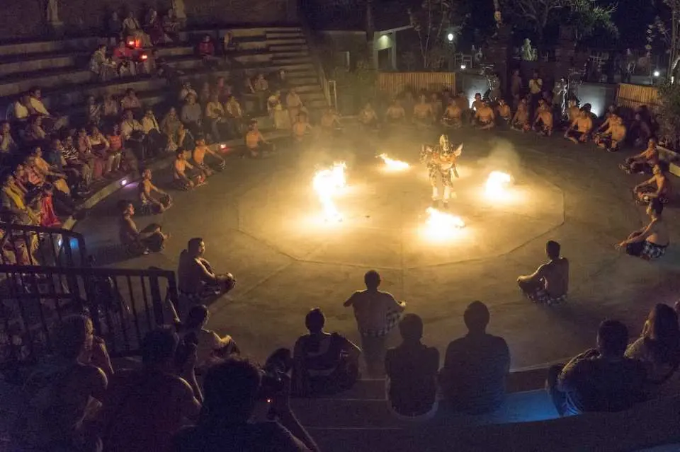Experience the mesmerizing Kecak Anoman Fire Dance, a traditional Balinese performance, during your visit.