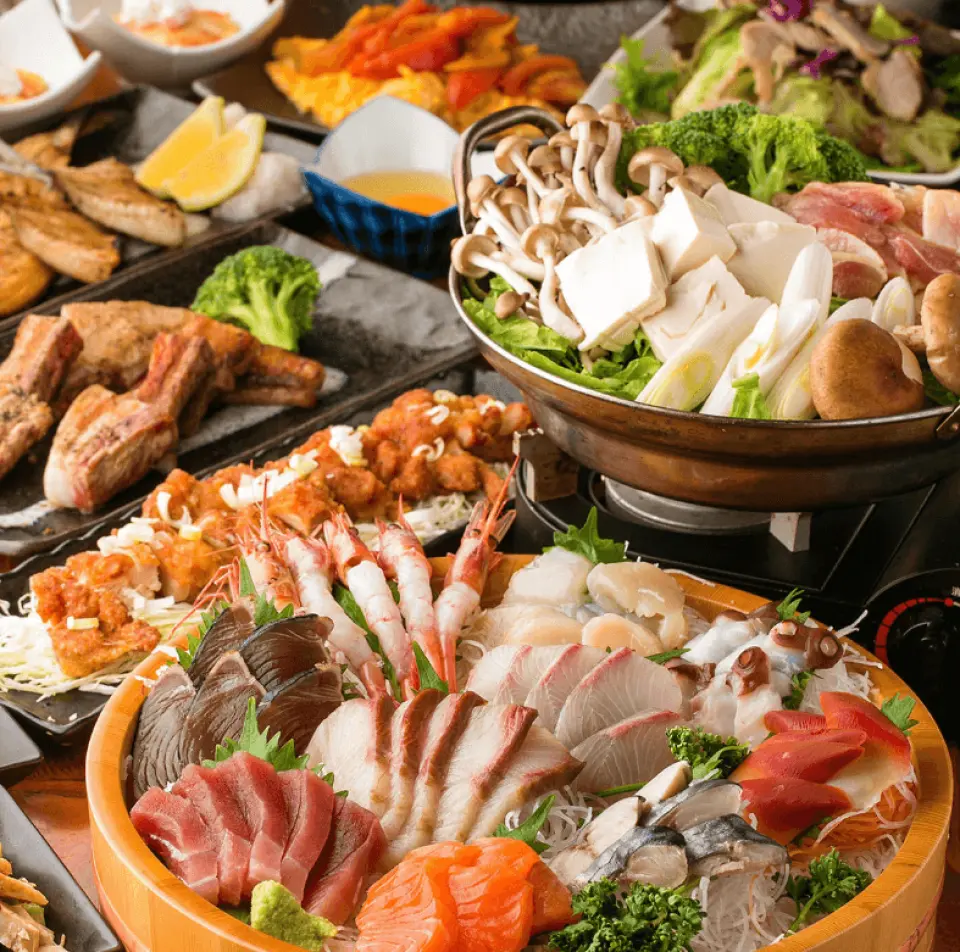 這裡的食材，都是每天由產地直接配送，讓你盡情品味日式海鮮的嫩滑鮮美。店內有日式涮涮鍋放題套餐和和風套餐可供選擇，每個套餐還有時令菜品供你任選，蔬菜類、海鮮類、肉類等應有盡有！