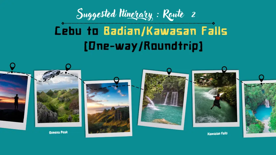 おすすめルート：セブ島からバディアン／カワサン滝へ（片道／往復）