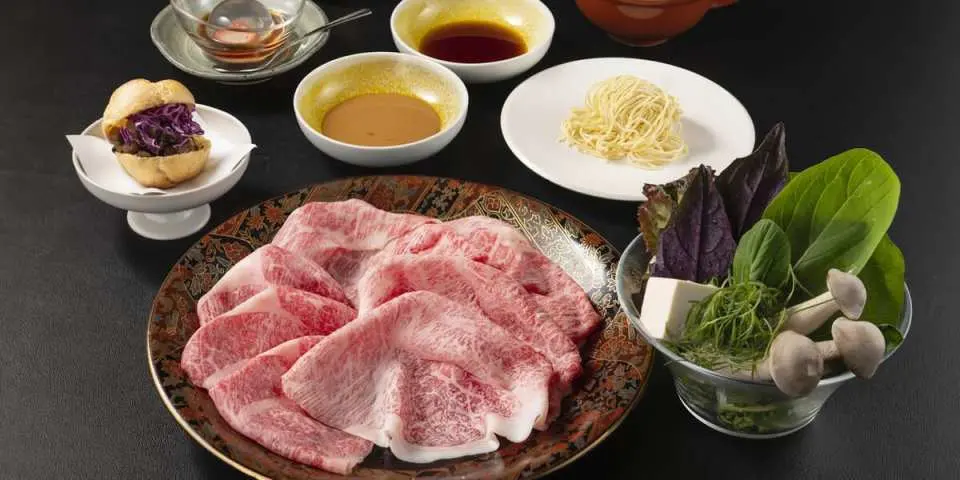 Matsusaka Beef Sirloin Platter Sukiyaki/Shabu-shabu Set Meal (Image for reference only)