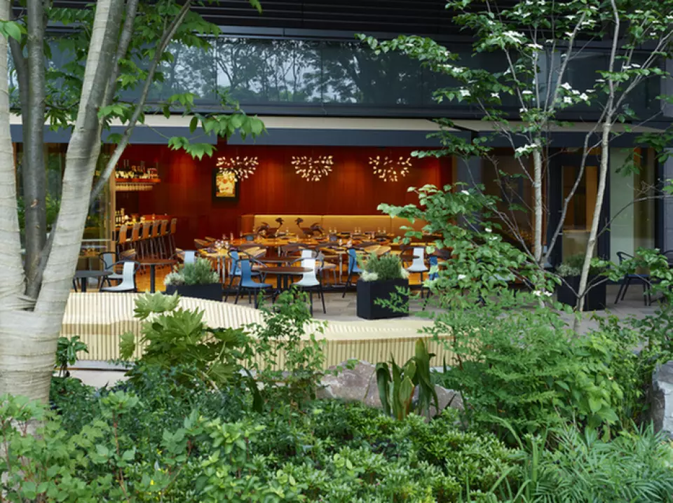 From a leisurely lunch on a terrace surrounded by greenery, to a lively dinner with friends, to a private party, Brasserie Ukai aims to be a place where people from all walks of life can forget about their daily lives and enjoy a relaxing time.