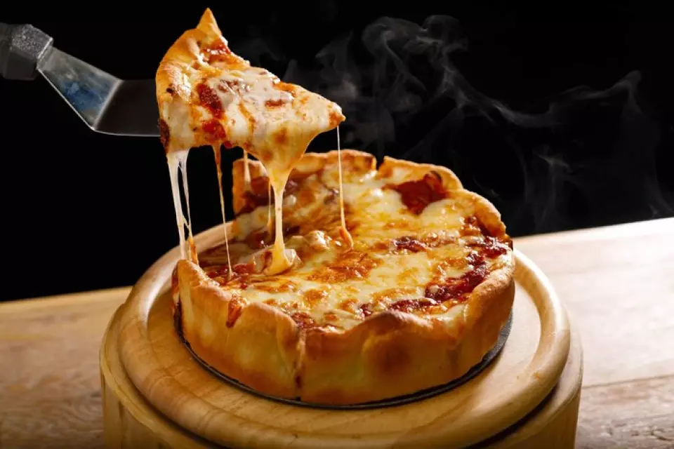 Authentic Chicago pizza baked in four different ovens
