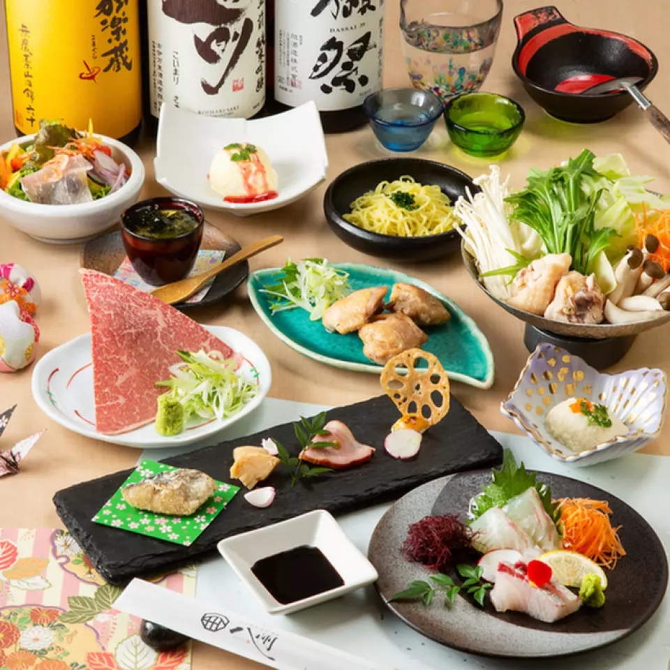 Our exquisite dishes, made with luxurious ingredients from each prefecture in Kyushu, are all exceptionally delicious! We offer a variety of courses that allow you to enjoy such dishes at reasonable prices. All-you-can-drink options are included, making it perfect for any banquet! Please use this option when holding a banquet at our restaurant. Perfect for drinking parties, girls' nights, birthdays, and other special occasions in the Nagasaki area.