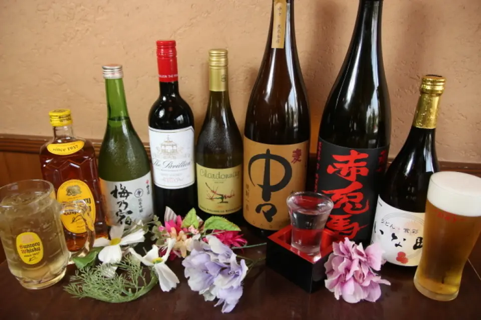 We have a wide variety of drinks, including beer, shochu, wine, and whiskey! Why not spend a relaxing evening enjoying some selected drinks and food?