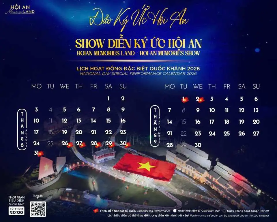 A special Nón Cờ performance will be showcased throughout the week-long celebration from August 26 to September 2, 2026.