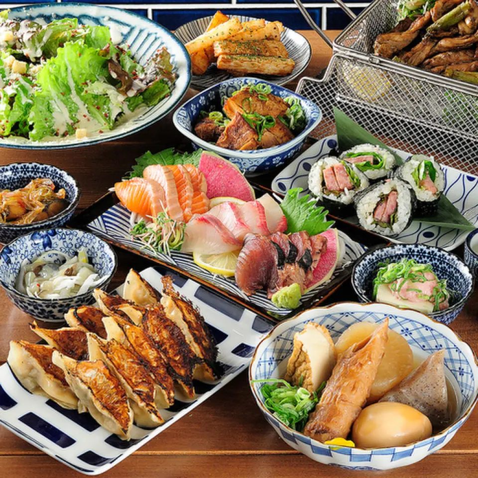 All-you-can-drink course including our popular menu items for 4,000 yen! Best value for money, best volume◎100 minutes of all-you-can-drink included, last order 5 minutes before closing.