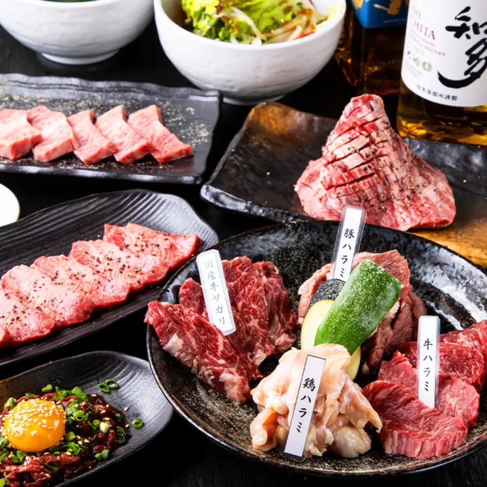 在“Yakiniku Harami Baka”，您可以品尝到品种丰富的裙边牛排。不仅比较国内的，还比较了美国和澳洲的牛裙牛排◎国产的比较软，美国的比较饱，澳洲的脂肪和味道比较少，所以请根据自己的喜好来选择♪ 除了牛肉之外，这家店也很棒。还可以以合理的价格享用鸡肉、猪肉、马裙牛排！请尽情享受肉的美味。它也很受女性欢迎！