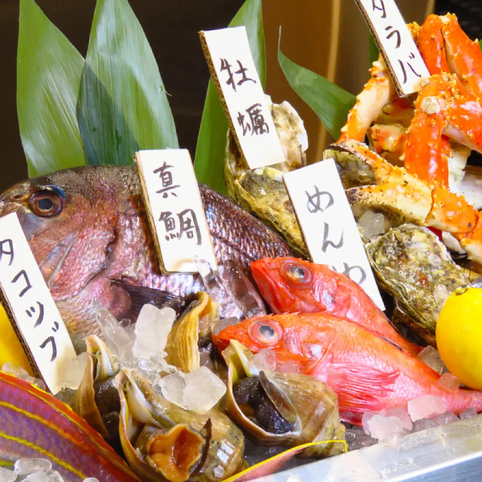 店主嚴選多種時令食材！從南部的函館到北部的稚內，我們從北海道內採購最新鮮、精選的當季魚類。享受北海道風味！