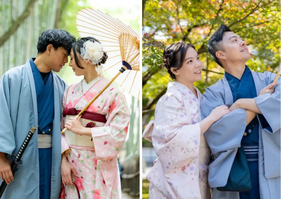 Couples Kimono/Yukata Plan: Choose your favorite kimono/yukata for each other and enjoy it together at a great price.