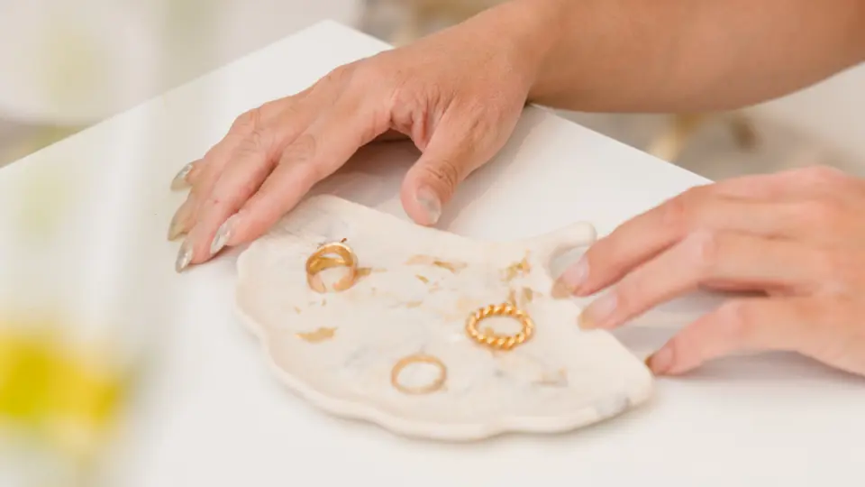 Jesmonite Taiwan． Handmade Gold Foil Ginkgo Leaf Home Accessories Workshop │British Mineral Resin Small Objects